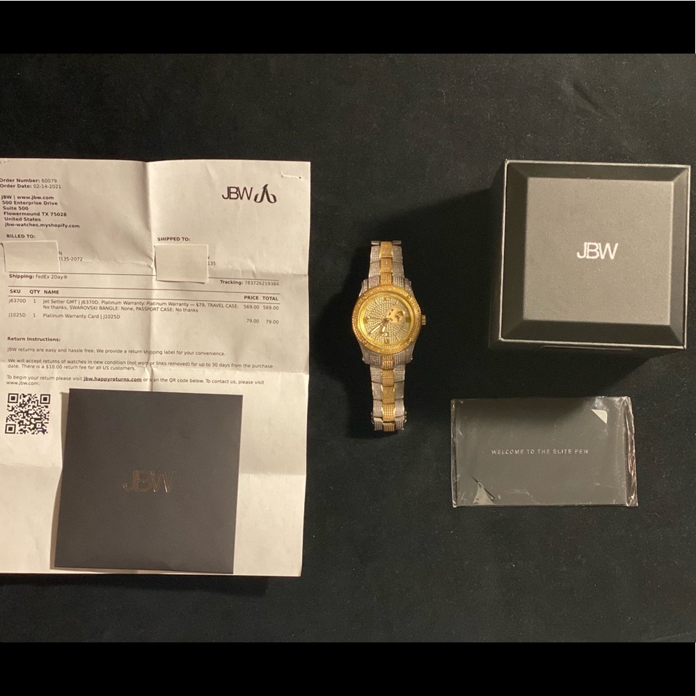 JBW Jet Setter GMT J6370 Platinum Watch
